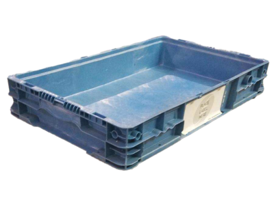 Used HPJ Industries  24" x 15" x 4" Blue Hand Tote Reinforced Bottom