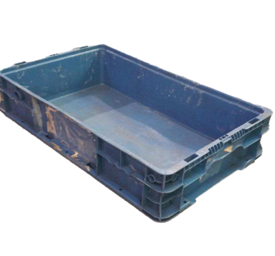 Used HPJ Industries  24" x 15" x 5" Blue Hand Tote Smooth Bottom