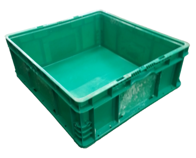 Used HPJ Industries  24" x 22" x 9" Green Hand Tote Smooth Bottom