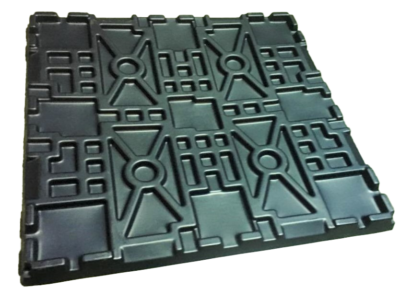 Used HPJ Industries  45" x 48" x 6" Thermoformed Lid For 9 Leg Pallets