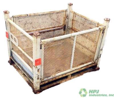 Used HPJ Industries 42" x 32" x 30" Steel Tub  42" Side and 32" Side - 2 Drop Doors