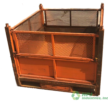 Used HPJ Industries 48" x 45" x 34" Steel Tub 4 Mesh Drop Doors - 4 Drop Doors