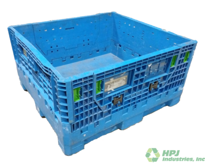 Reconditioned HPJ Industries 45" x 48" x 25" All Blue All Good Runner Bulk Container