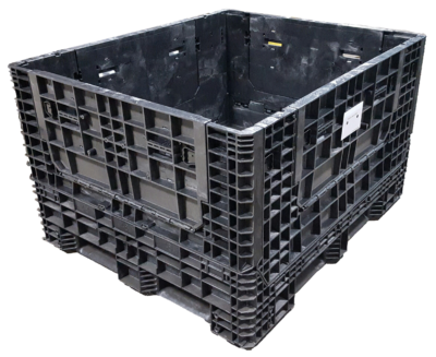 New Buckhorn 57" x 48" x 34" All Black Bulk Container - 4 Drop Doors