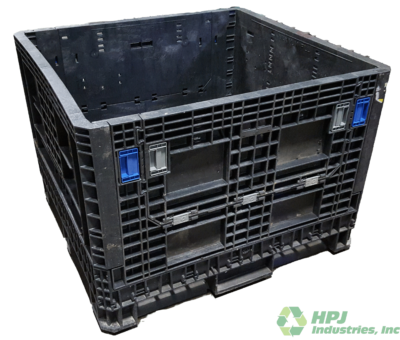 Reconditioned HPJ Industries 45" x 48" x 34" All Black All Good Original Runner HDR/HDRNV Bulk Container