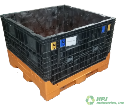 Reconditioned Buckhorn 45" x 48" x 34" Orange Base Black Wall BN Bulk Container