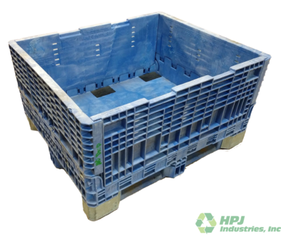 Reconditioned HPJ Industries 40" x 48" x 25" Mixed Color No Drop Door Bulk Container