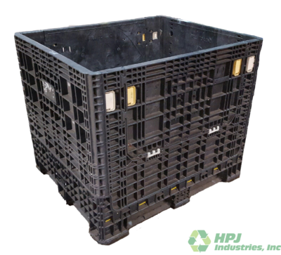 Reconditioned HPJ Industries 40" x 48" x 39" All Black Bulk Container