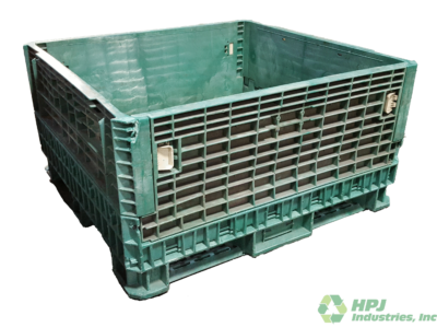 Reconditioned HPJ Industries 45" x 48" x 25" All Green No Drop Door Bulk Container