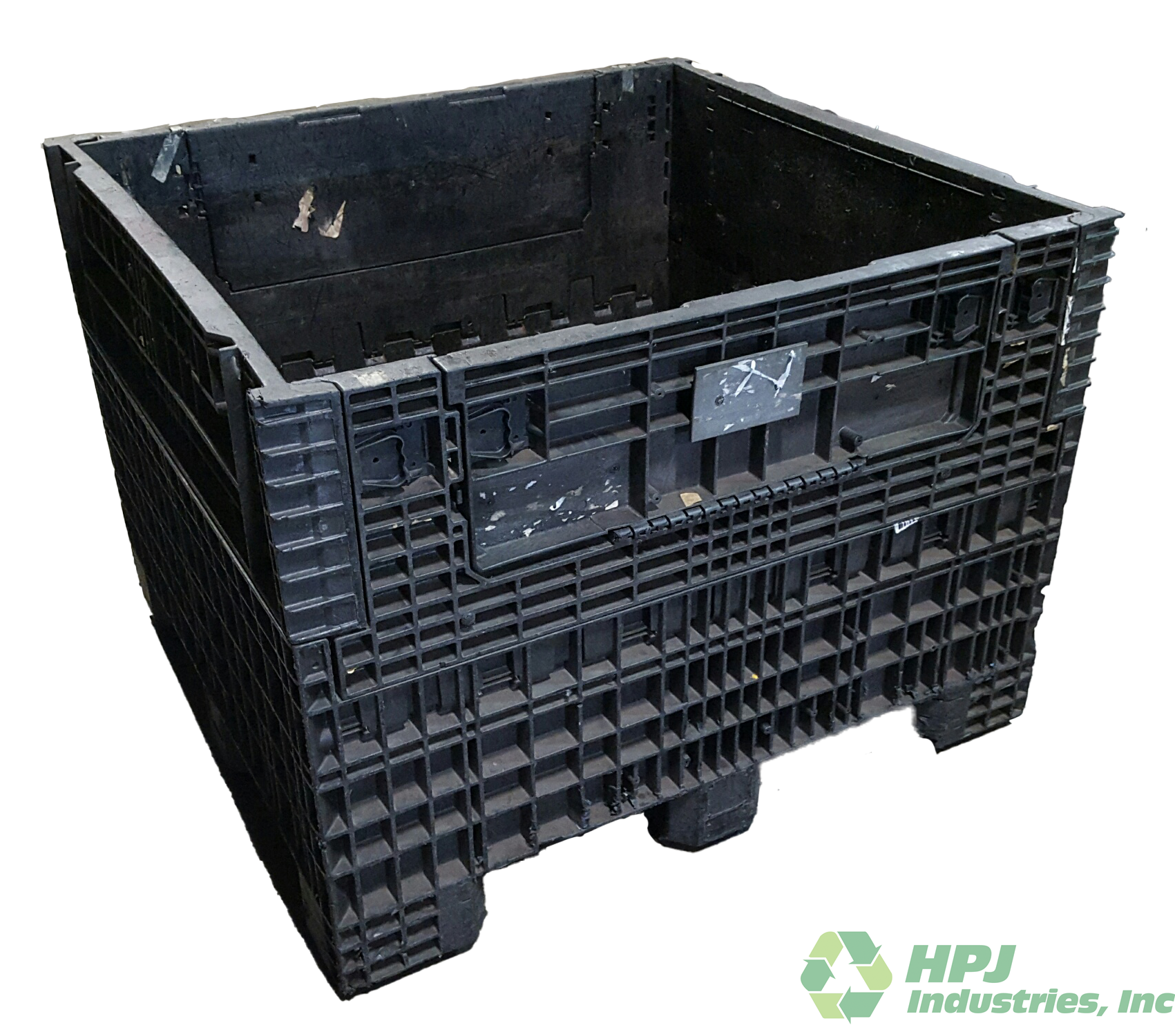 Reconditioned HPJ Industries 45" x 48" x 35" All Black Storage Bottom Bulk Container