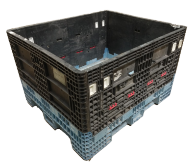 Reconditioned HPJ Industries 56" x 48" x 34" Mixed Color 56" Side Bulk Container - 2 Drop Doors