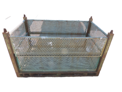 Used HPJ Industries  60" x 36" x 36.5" Perforated Steel Tub  - 4 Drop Doors