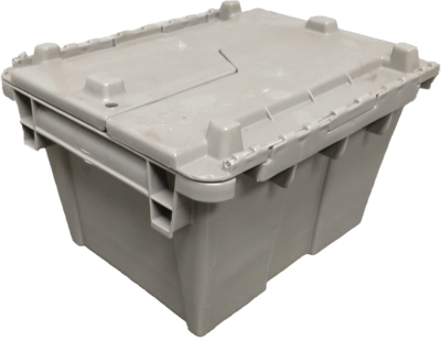New HPJ Industries  12" x 10" x 7" Gray Flip Top Hand Tote