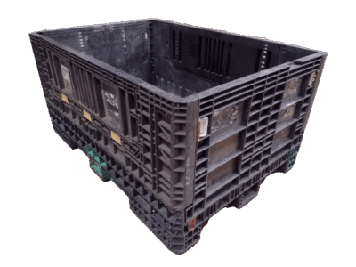 Reconditioned HPJ Industries 70" x 48" x 34" All Black 70" Side Bulk Container - 2 Drop Doors