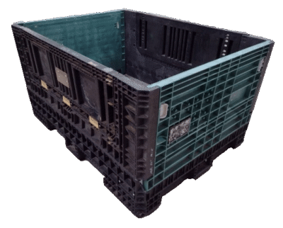 Reconditioned HPJ Industries 64" x 48" x 34" Mixed Color All Good Runner 64" Side Bulk Container - 2 Drop Doors