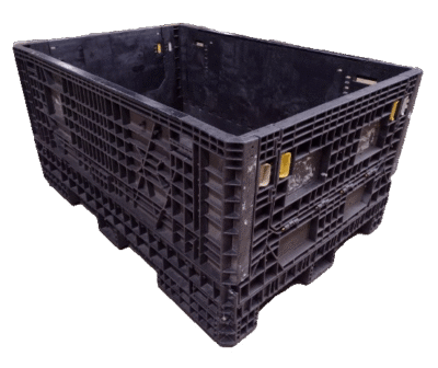 Reconditioned HPJ Industries 70" x 48" x 34" All Black All Good Runner 48" Side Bulk Container - 2 Drop Doors
