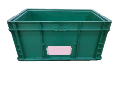 Used HPJ Industries  24" x 15" x 11" Green Hand Tote Smooth Bottom