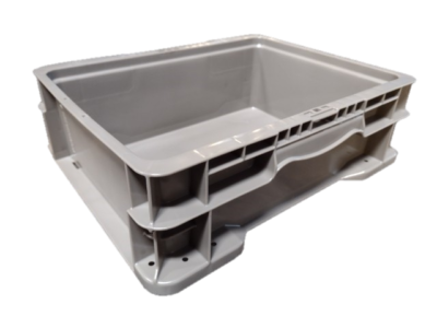 New Monoflo 15" x 12" x 5" Gray Hand Tote Smooth Bottom