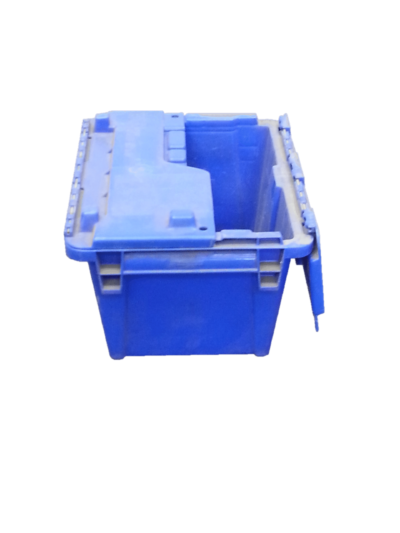 Used Buckhorn 12" x 11" x 7" Blue Flip Top Hand Tote