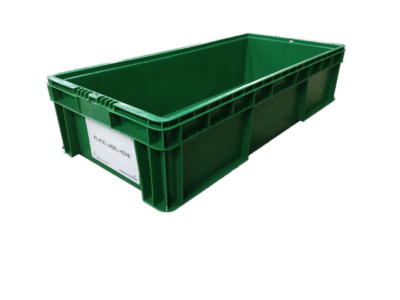 Used HPJ Industries  32" x 15" x 7" Green Hand Tote Smooth Bottom