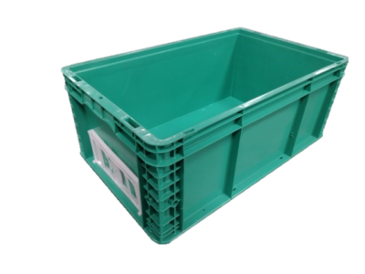 Used HPJ Industries  24" x 15" x 9" Green Hand Tote Smooth Bottom