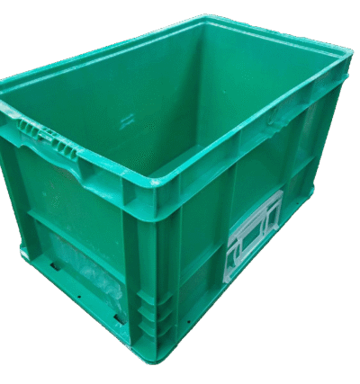 Used HPJ Industries  24" x 15" x 14" Green Hand Tote Reinforced Bottom