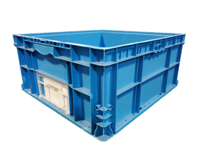 Used HPJ Industries  24" x 22" x 11" Blue Hand Tote Reinforced Bottom