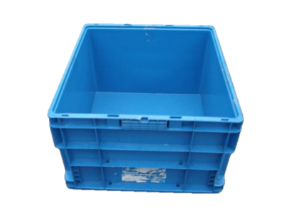 Used HPJ Industries  24" x 22" x 14" Blue Hand Tote Reinforced Bottom