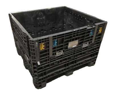 Reconditioned HPJ Industries 45" x 48" x 33" All Black Storage Bottom Bulk Container