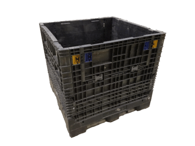 Reconditioned HPJ Industries 45" x 48" x 44" All Black Bulk Container