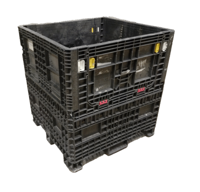 Reconditioned HPJ Industries 45" x 48" x 50" All Black Bulk Container