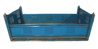 Used HPJ Industries 96" x 48" x 36" Steel Tub on 96" Side - 2 Drop Doors