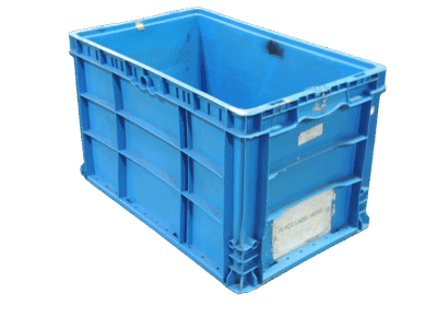 Used HPJ Industries  24" x 15" x 14" Blue Hand Tote Reinforced Bottom
