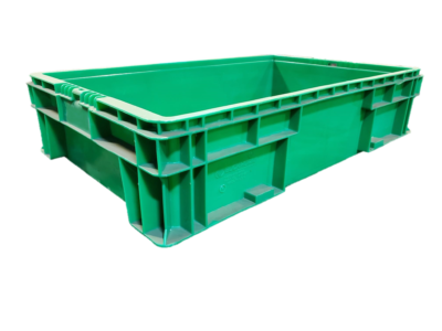 Used HPJ Industries  24" x 15" x 5" Green Hand Tote Smooth Bottom