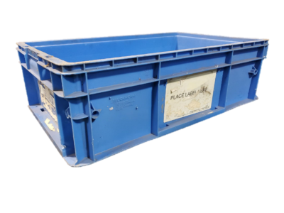 Used HPJ Industries  24" x 15" x 7" Blue Hand Tote Smooth Bottom
