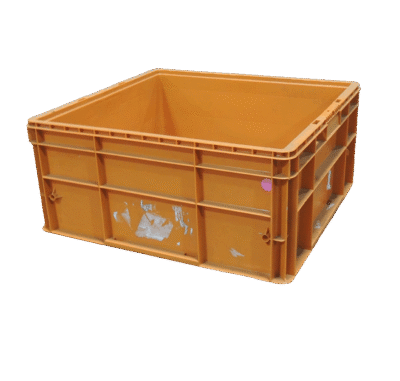 Used HPJ Industries  24" x 22" x 11" Orange Hand Tote Reinforced Bottom