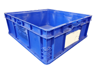 Used HPJ Industries  24" x 22" x 9" Blue Hand Tote Smooth Bottom