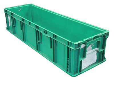 Used HPJ Industries  48" x 15" x 11" Green Hand Tote Reinforced Bottom