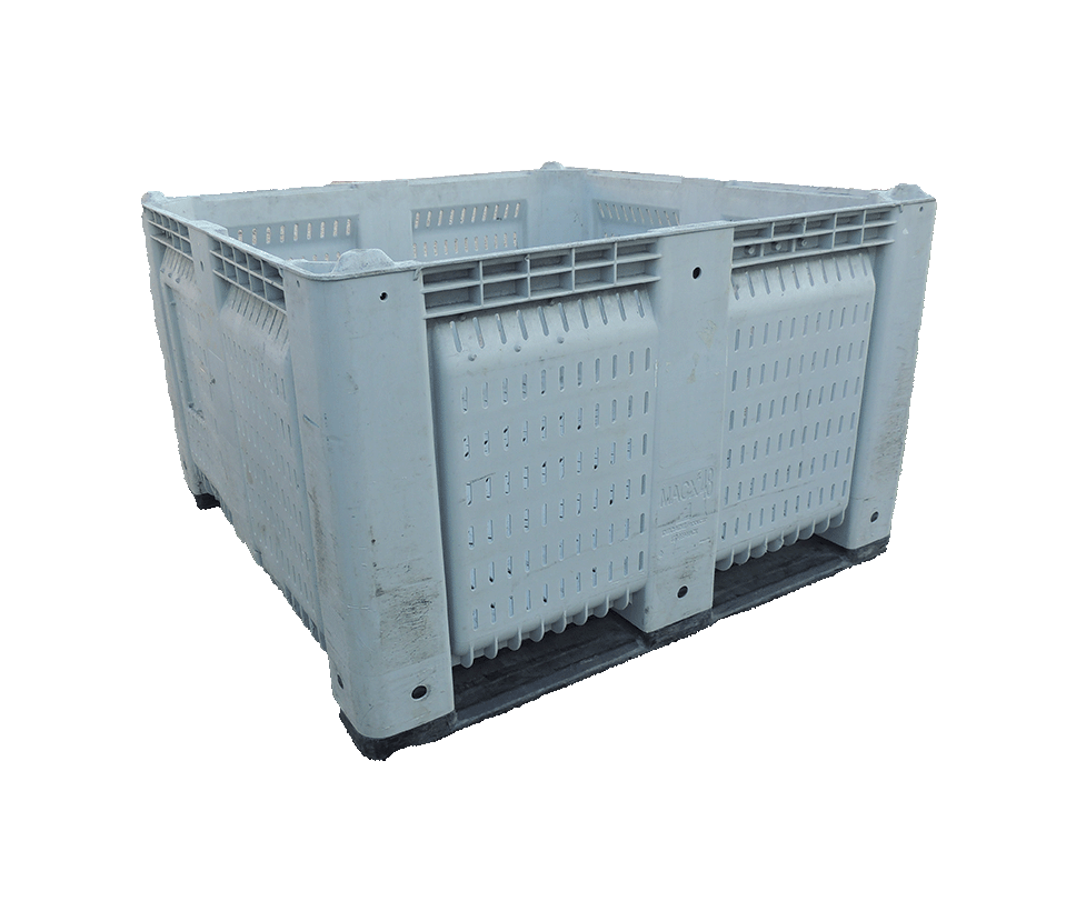 Reconditioned HPJ Industries 48" x 48" x 29" Fixed Wall Bulk Container