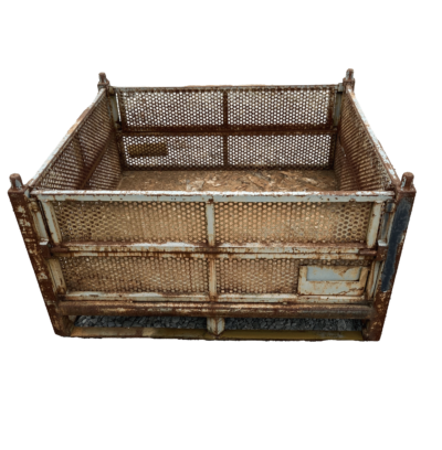Used HPJ Industries  48" x 45" x 25" Perforated Steel Tub  - 4 Drop Doors