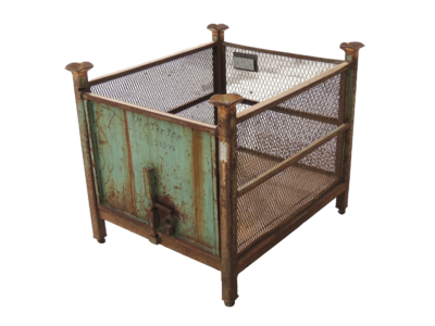 Used HPJ Industries 43" x 37.5" x 35.5" Wire Basket No Drop Doors Swing Door 37" Side