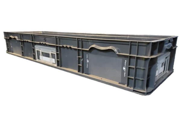 Used HPJ Industries  48" x 15" x 7" Gray Hand Tote Reinforced Bottom With Handholds