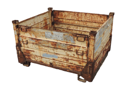 Used HPJ Industries 52" x 45" x 31" Collapsible Steel Tub 52" Side - 2 Drop Doors