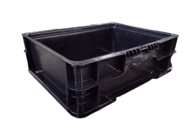 Used HPJ Industries  15" x 12" x 5" Black Hand Tote Smooth Bottom