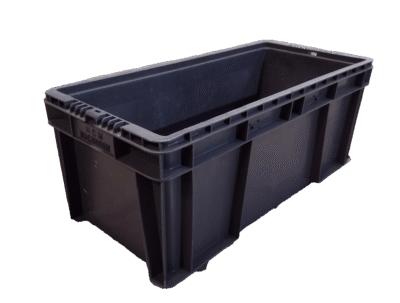 Used HPJ Industries  24" x 11" x 9" Gray Hand Tote Smooth Bottom