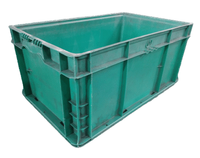 Used HPJ Industries  24" x 15" x 11" Green Hand Tote Reinforced Bottom