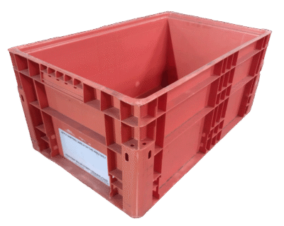 Used HPJ Industries  24" x 15" x 11" Orange Hand Tote Reinforced Bottom
