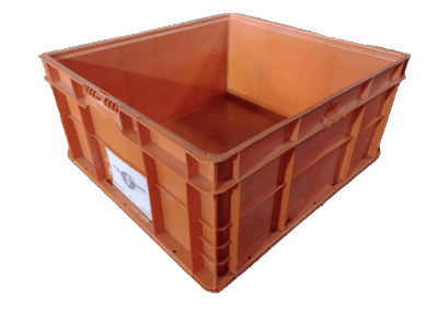 Used HPJ Industries  24" x 22" x 11" Orange Hand Tote Smooth Bottom