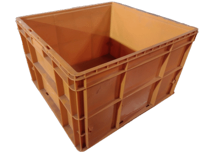 Used HPJ Industries  24" x 22" x 14" Orange Hand Tote Reinforced Bottom