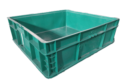 Used HPJ Industries  24" x 22" x 7" Green Hand Tote Reinforced Bottom